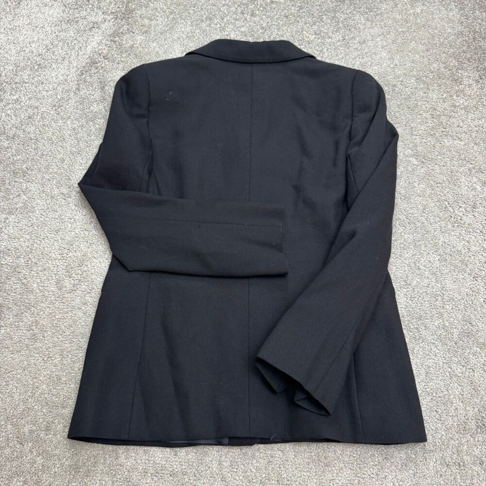 Giorgio Armani Le Collezioni Blazer Jacket Womens 6 Navy Blue Single Breasted - Picture 2 of 14